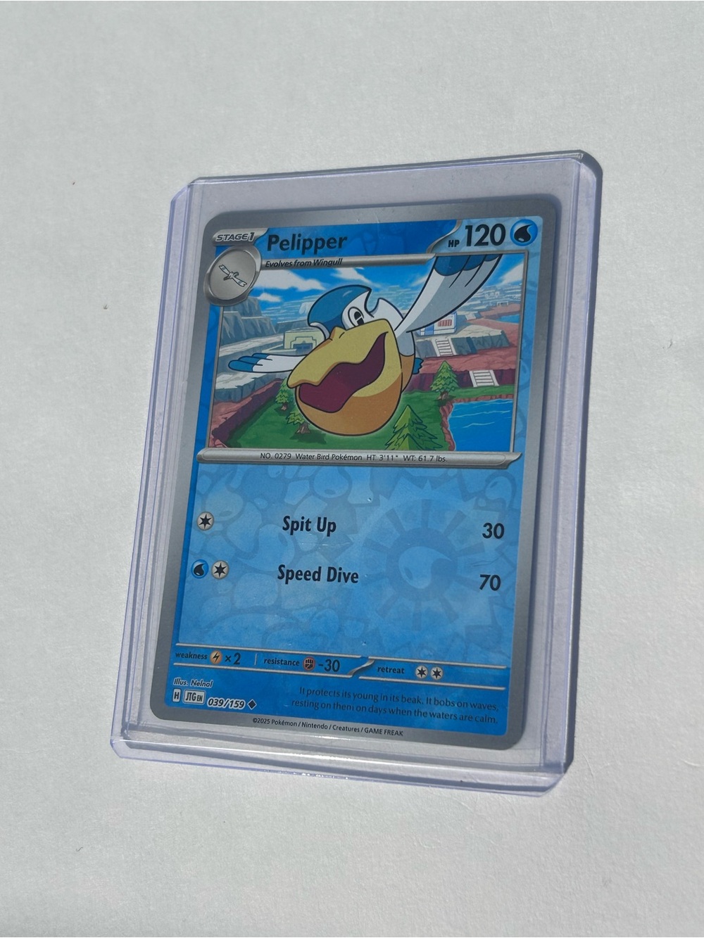 Pelipper Trading Card - Blue